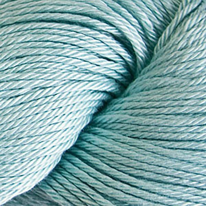 Skein of Cascade Ultra Pima DK weight yarn in the color Ice Blue (Blue) for knitting and crocheting.