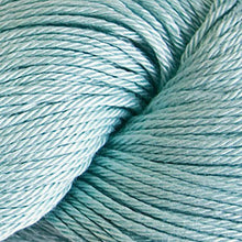 Load image into Gallery viewer, Skein of Cascade Ultra Pima DK weight yarn in the color Ice Blue (Blue) for knitting and crocheting.
