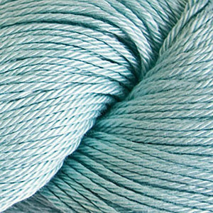 Skein of Cascade Ultra Pima DK weight yarn in the color Ice Blue (Blue) for knitting and crocheting.
