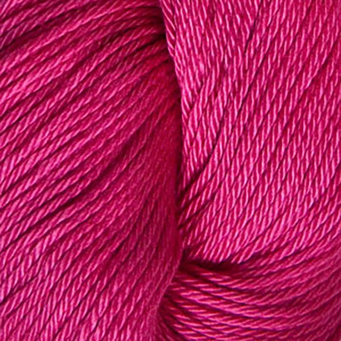 Skein of Cascade Ultra Pima DK weight yarn in the color Pink Sapphire (Pink) for knitting and crocheting.