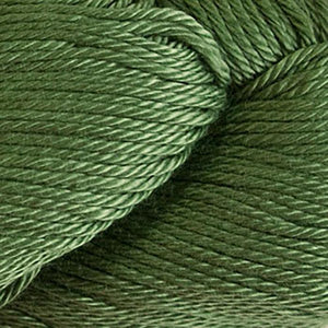 Skein of Cascade Ultra Pima DK weight yarn in the color Sprout (Green) for knitting and crocheting.
