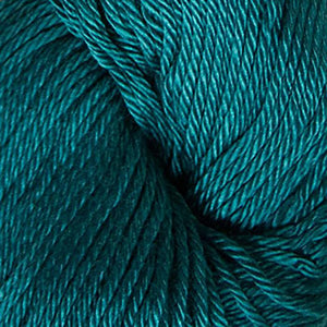 Skein of Cascade Ultra Pima DK weight yarn in the color Teal (Blue) for knitting and crocheting.