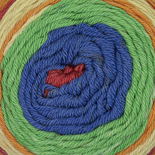 Load image into Gallery viewer, Skein of Cascade Whirligig DK weight yarn in the color Circus (Multi) for knitting and crocheting.
