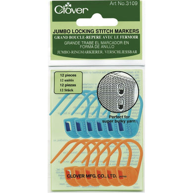 Clover Jumbo Locking Stitch Markers in packaging
