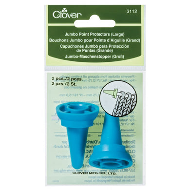Set of 2 Clover Jumbo Point Protectors for extra large knitting needles in packaging