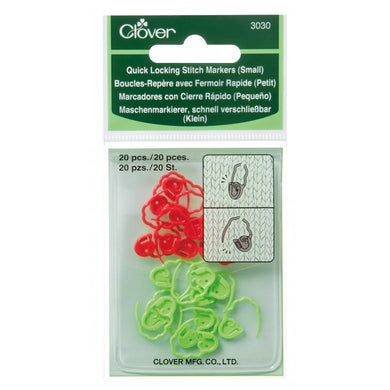 Clover Quick-Locking  Small Stitch Markers in packaging