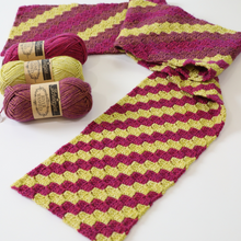 Load image into Gallery viewer, Columbine Striped Scarf Printed Crochet Pattern
