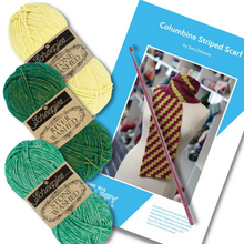 Load image into Gallery viewer, Columbine Striped Scarf Crochet Kit
