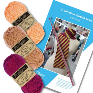 Columbine Striped Scarf Crochet Kit