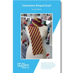 Columbine Striped Scarf Printed Crochet Pattern