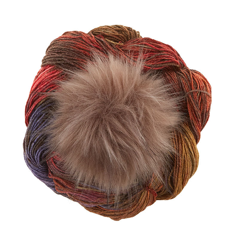 Conspiring Brioche Hat Knit Kit - Autumn Yarn + Tasmanian Otter Pom