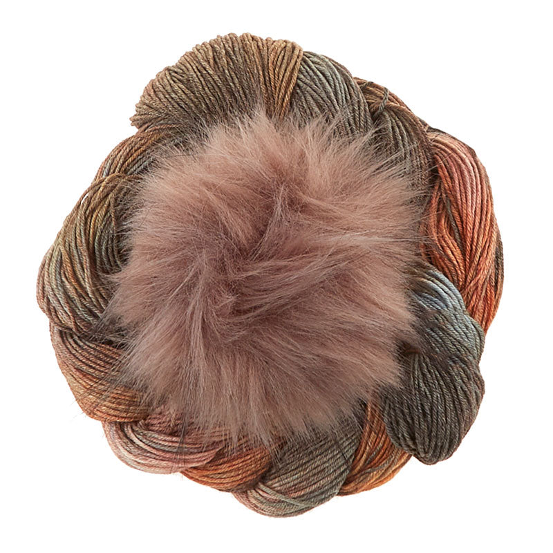 Conspiring Brioche Hat Knit Kit - Grizzly Yarn + Tasmanian Otter Pom