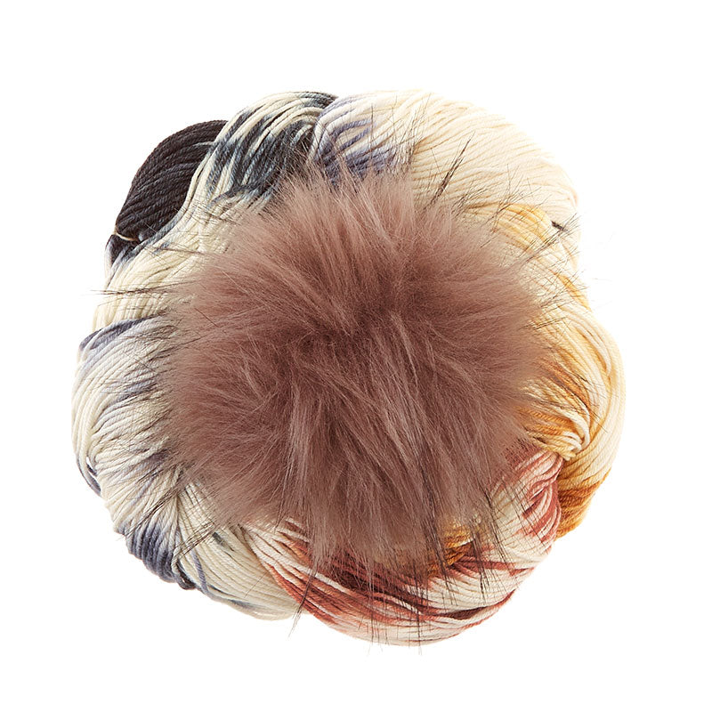 Conspiring Brioche Hat Knit Kit - Log Cabin Yarn  + Tasmanian Otter Pom