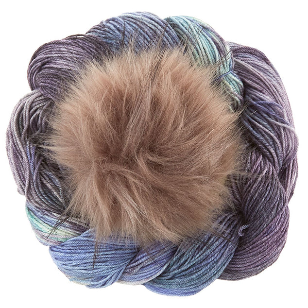Conspiring Brioche Hat Knit Kit - Provence Yarn  + Tasmanian Otter Pom