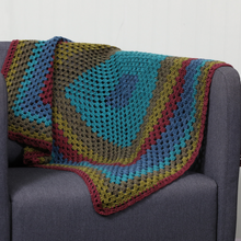 Load image into Gallery viewer, Continuous Spiral Granny Square Blanket PDF Crochet Pattern
