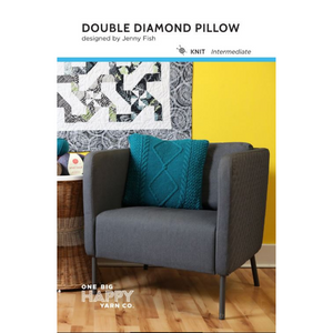 Double Diamond Pillow Printed Knitting Pattern