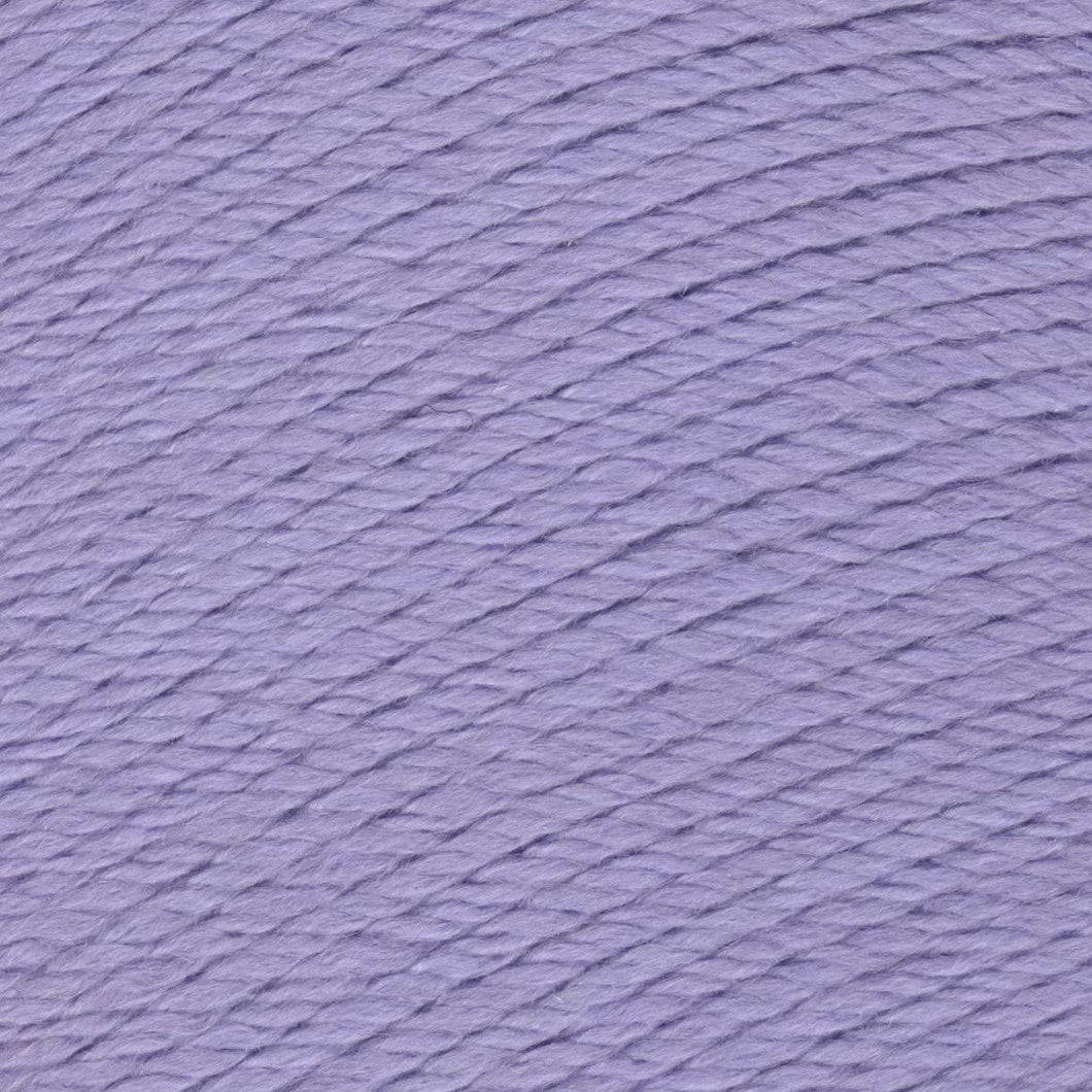 Skein of Ella Rae Cashmereno Aran Worsted weight yarn in the color Wisteria (Purple) for knitting and crocheting.