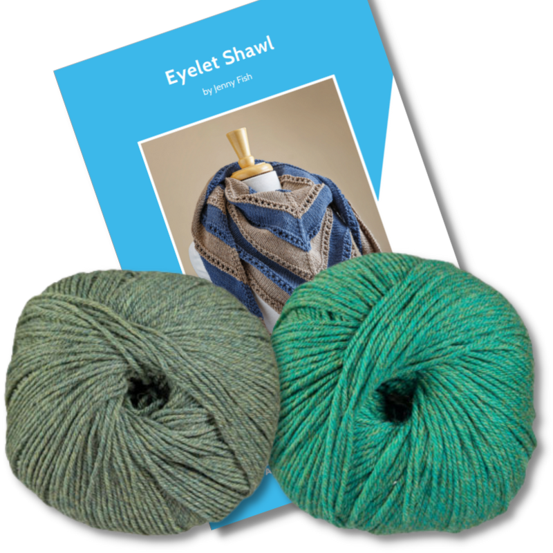Eyelet Shawl Knit Kit