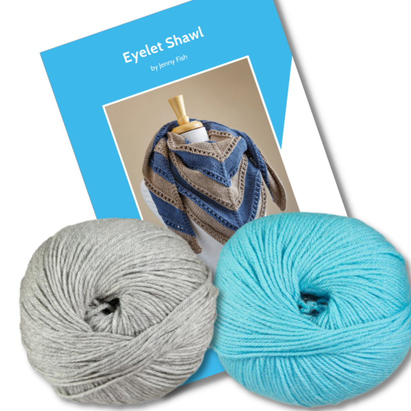 Eyelet Shawl Knit Kit