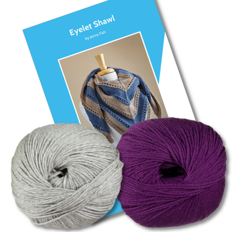 Eyelet Shawl Knit Kit
