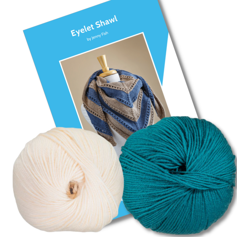 Eyelet Shawl Knit Kit