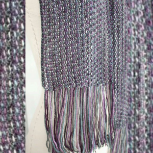Fringed Violet Scarf Knit Kit