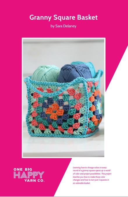 Granny Square Box Basket PDF Crochet Pattern – One Big Happy