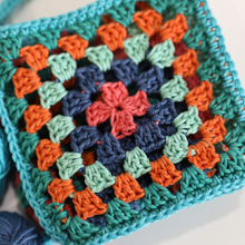 Load image into Gallery viewer, Granny Square Box Basket Crochet Kit
