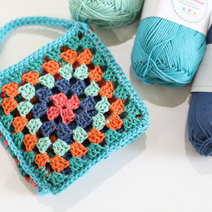 Granny Square Box Basket Printed Crochet Pattern