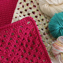 Load image into Gallery viewer, One Big Happy Granny Square Potholder Crochet Kit
