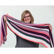Load image into Gallery viewer, Happy Stripes Shawl Knit Kit
