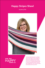 Load image into Gallery viewer, Happy Stripes Shawl Printed Knitting Pattern
