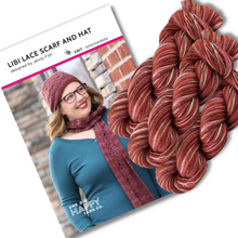 Load image into Gallery viewer, Libi Lace Scarf and Hat Set Knit Kit
