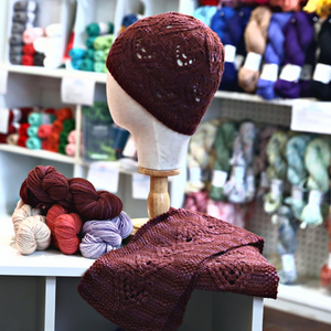Libi Lace Scarf and Hat Set Printed Knitting Pattern