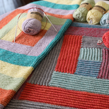 Load image into Gallery viewer, Log Cabin Blanket Knit Kit
