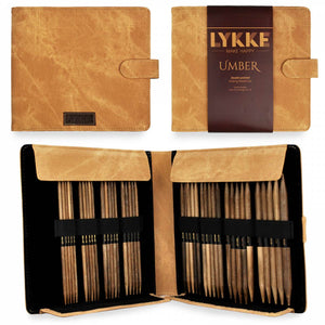 Lykke Driftwood Double Pointed Needles Set Large in Umber Pouch