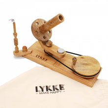 Load image into Gallery viewer, A hand crafted ball winder in Mango Wood  finish from Lykke Crafts
