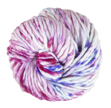 Skein of Malabrigo Rasta Super Bulky weight yarn in the color Cherry Vanilla (Pink) for knitting and crocheting.