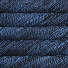 Load image into Gallery viewer, Skein of Malabrigo Rios Worsted weight yarn in the color Azul Profundo (Blue) for knitting and crocheting.
