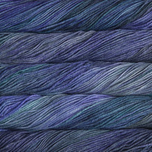 Load image into Gallery viewer, Skein of Malabrigo Rios Worsted weight yarn in the color Azules (Blue) for knitting and crocheting.
