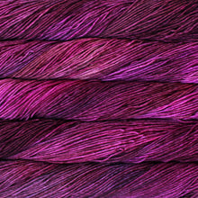 Load image into Gallery viewer, Skein of Malabrigo Rios Worsted weight yarn in the color Magenta (Pink) for knitting and crocheting.
