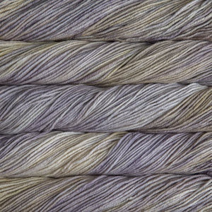 Skein of Malabrigo Rios Worsted weight yarn in the color Niebla (Gray) for knitting and crocheting.