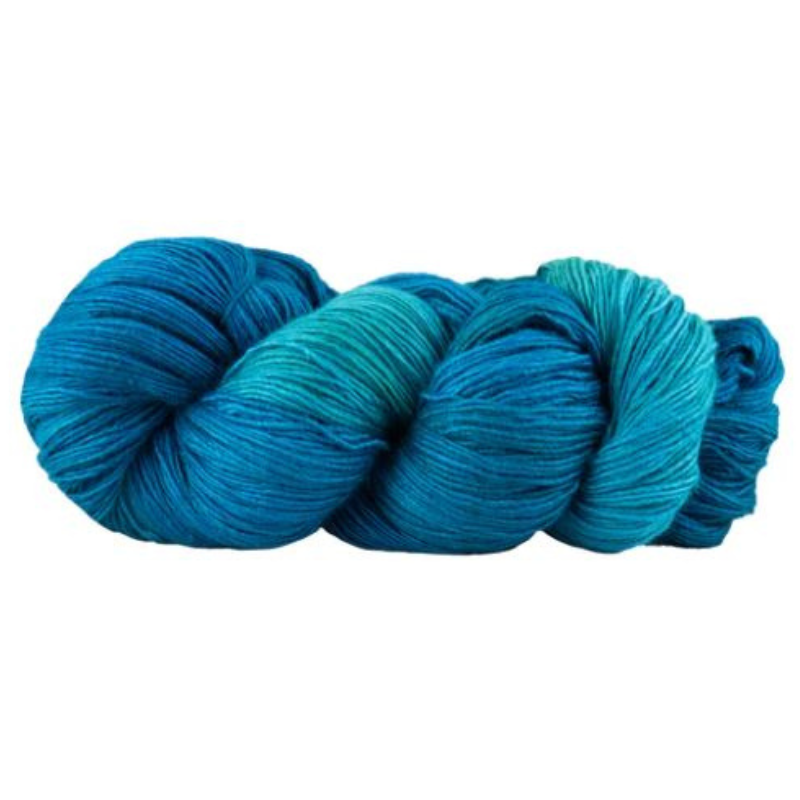 111423-Y-F Emu Florentine, turquoise bouclé yarn, wool/acryl/nylon, 50 g  balls, 7 available — FabMo