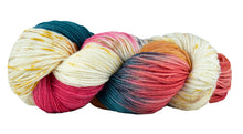 Load image into Gallery viewer, Skein of Manos del Uruguay Alegria Space-Dyed Sock weight yarn in the color Ghengis Khan (Red) for knitting and crocheting.

