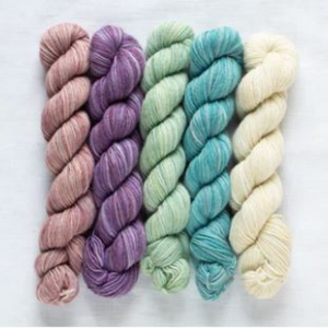Fringed Violet Scarf Knit Kit