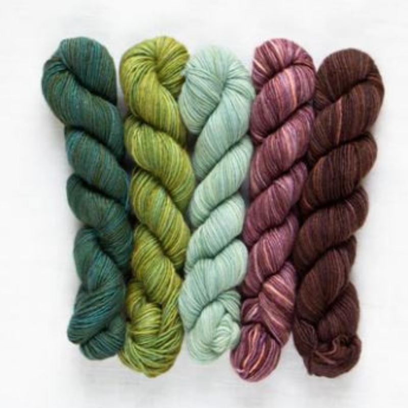 Fringed Violet Scarf Knit Kit