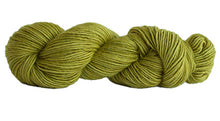 Load image into Gallery viewer, Skein of Manos del Uruguay Silk Blend DK weight yarn in the color Citric (Green) for knitting and crocheting.

