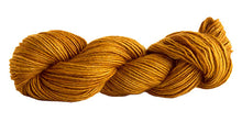 Load image into Gallery viewer, Skein of Manos del Uruguay Silk Blend DK weight yarn in the color Topaz (Yellow) for knitting and crocheting.
