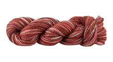 Load image into Gallery viewer, Skein of Manos del Uruguay Silk Blend Space-Dyed DK weight yarn in the color Killim (Red) for knitting and crocheting.
