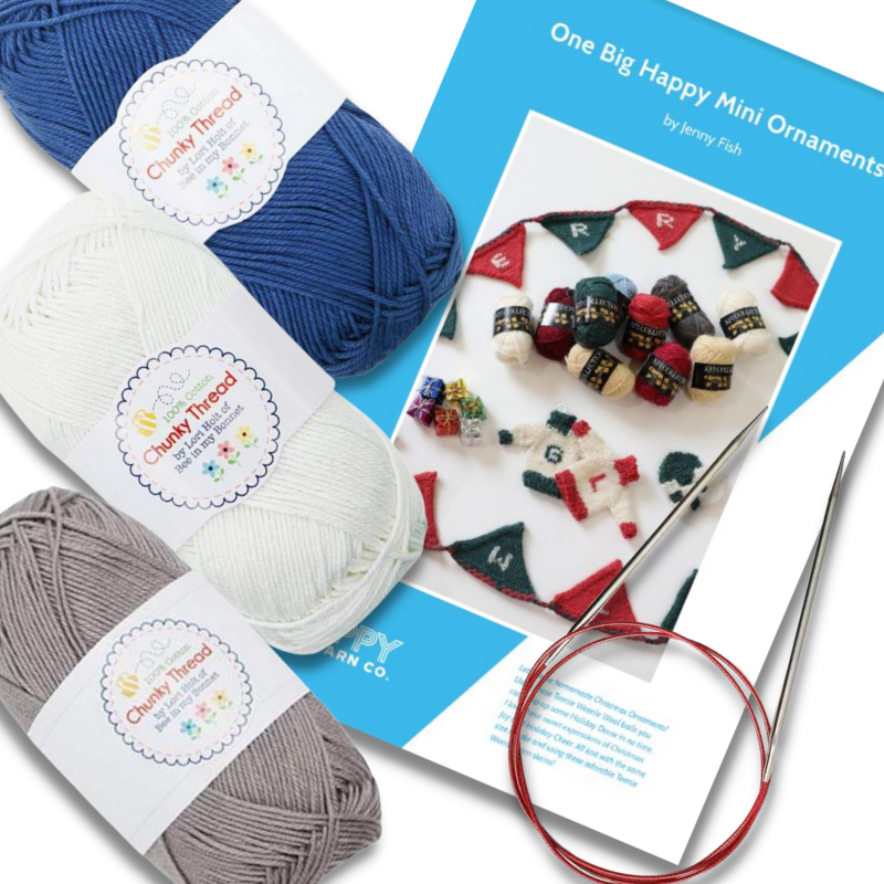 Holiday Ornaments and Banner Knit Kit